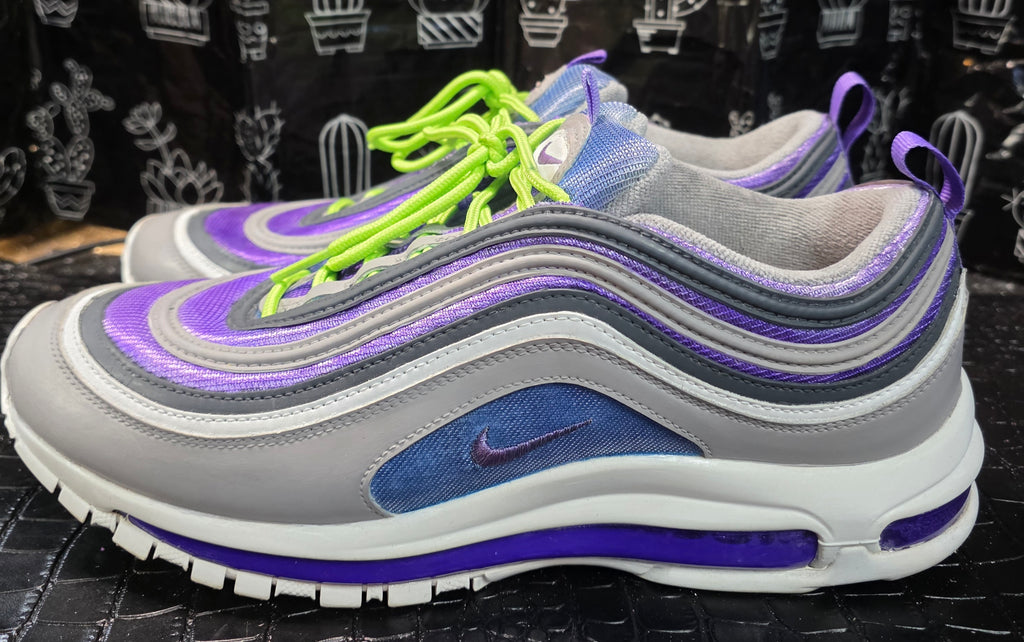 Custom “Walk on Water – Aurora Glow Edition” — One‑Off Custom — Purple/Teal/Gray/White — Glow‑in‑the‑Dark Liquid‑Infused Air Units — US 11