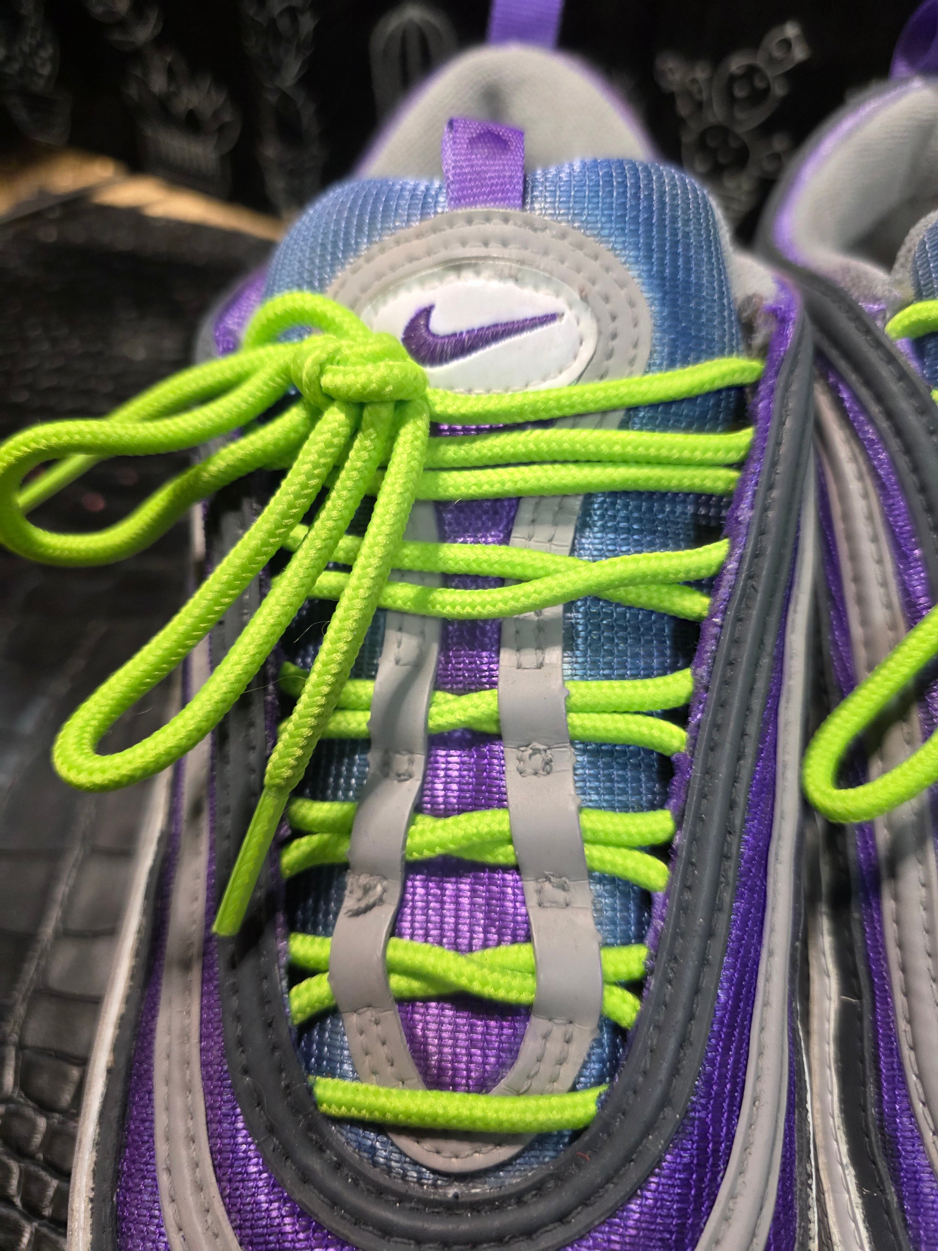 Custom “Walk on Water – Aurora Glow Edition” — One‑Off Custom — Purple/Teal/Gray/White — Glow‑in‑the‑Dark Liquid‑Infused Air Units — US 11