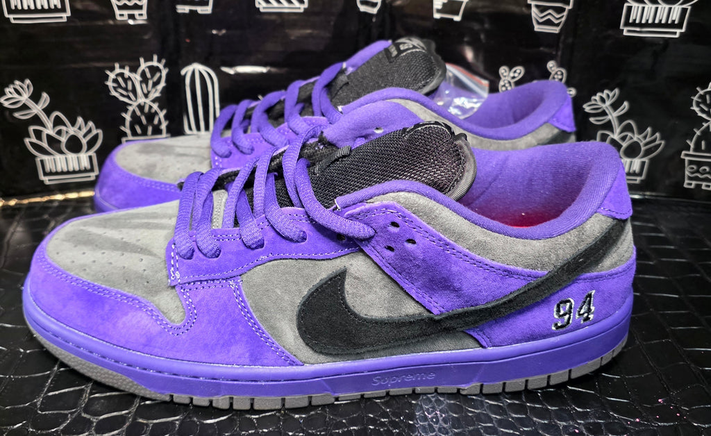Nike SB Dunk Low “Supreme Purple/Grey Suede” — Design Inspired — US 11