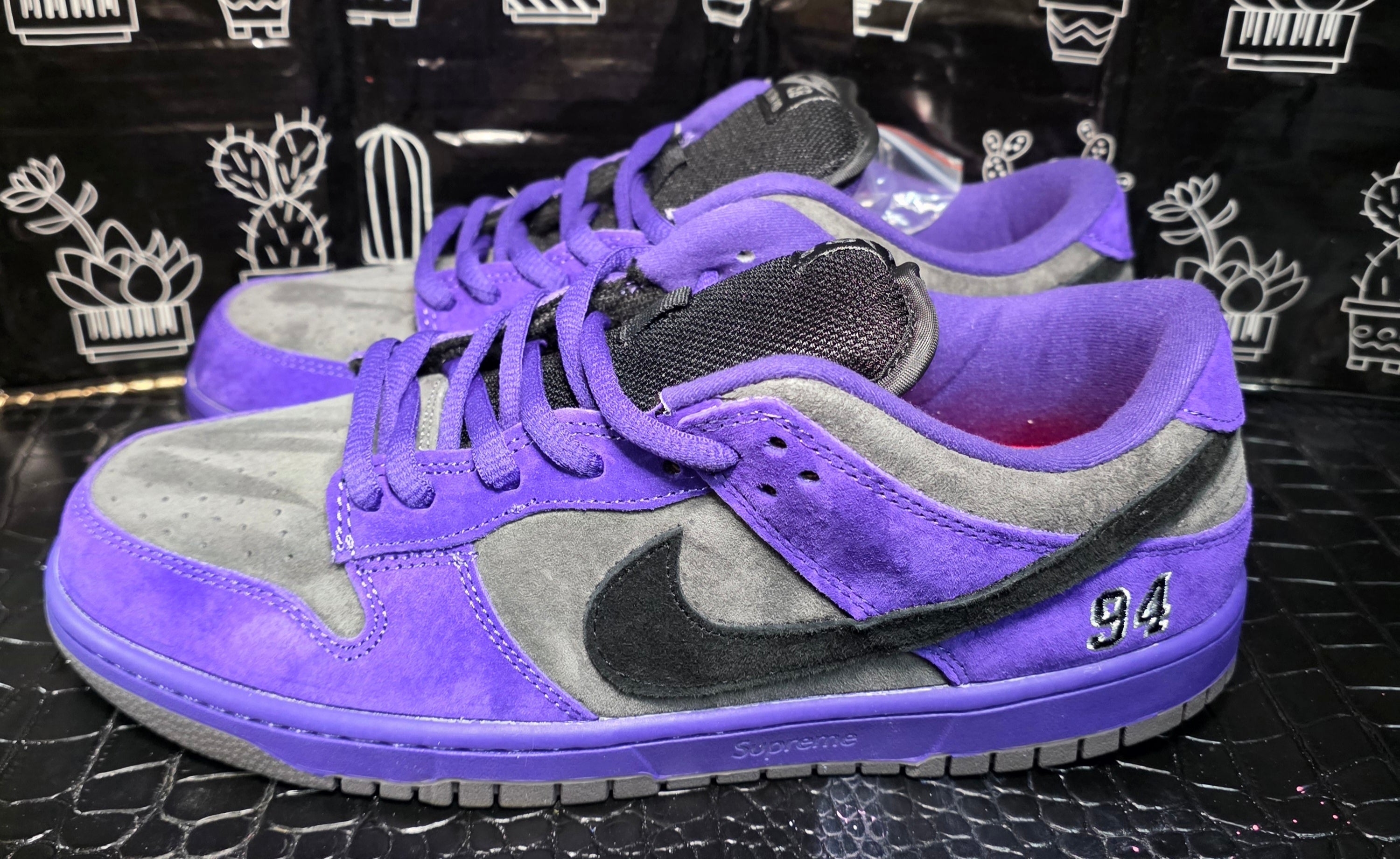 Nike SB Dunk Low “Supreme Purple/Grey Suede” — Design Inspired — US 11