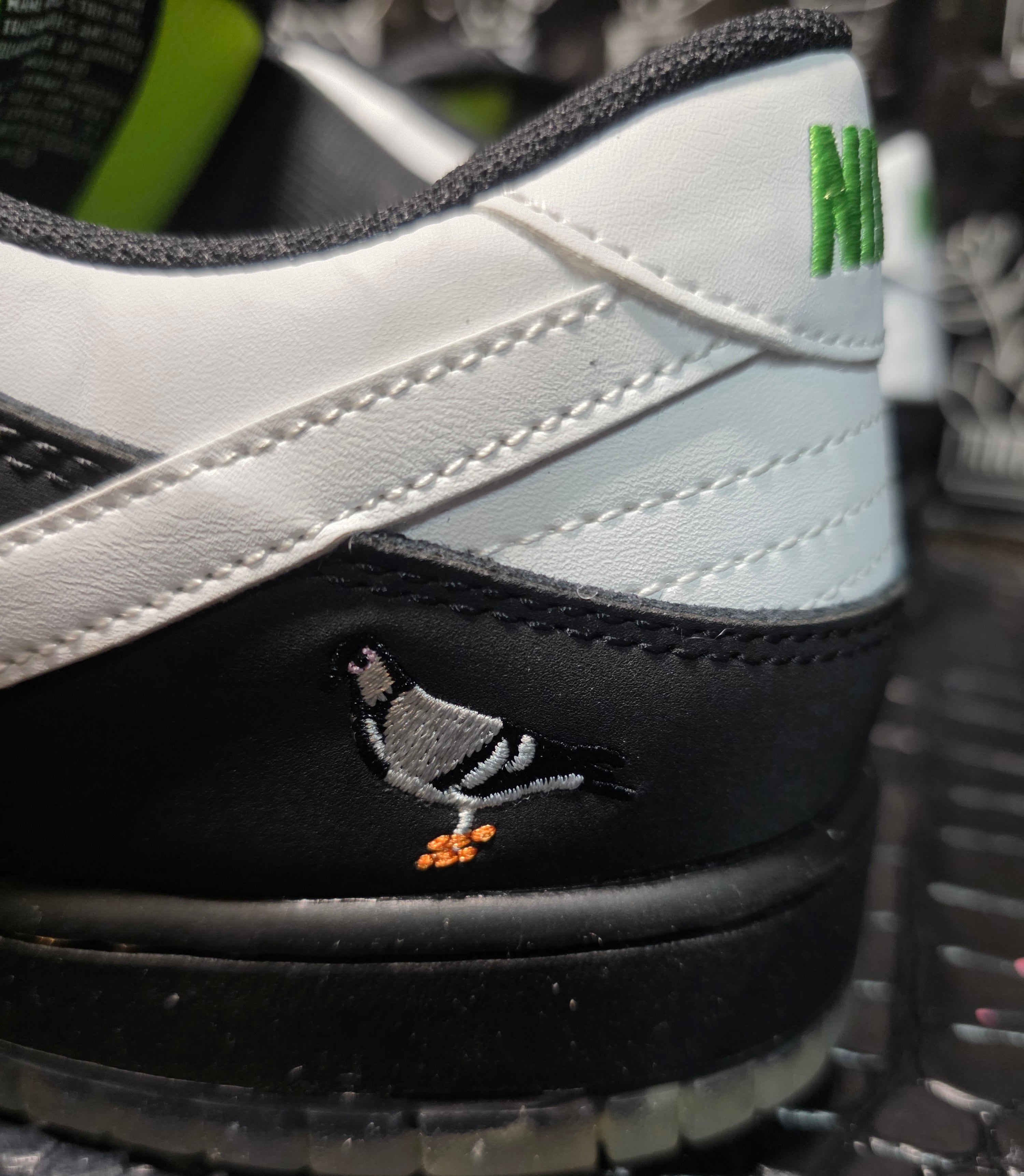 Nike SB Dunk Low “Panda Pigeon Stample” — Design Inspired — Mid Build — US 11