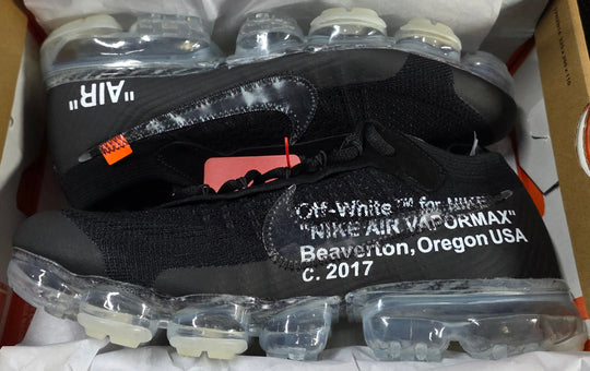 Nike - Vapor Max Plus x "Off‑White" LV Design Inspired - Black/Clear US 11