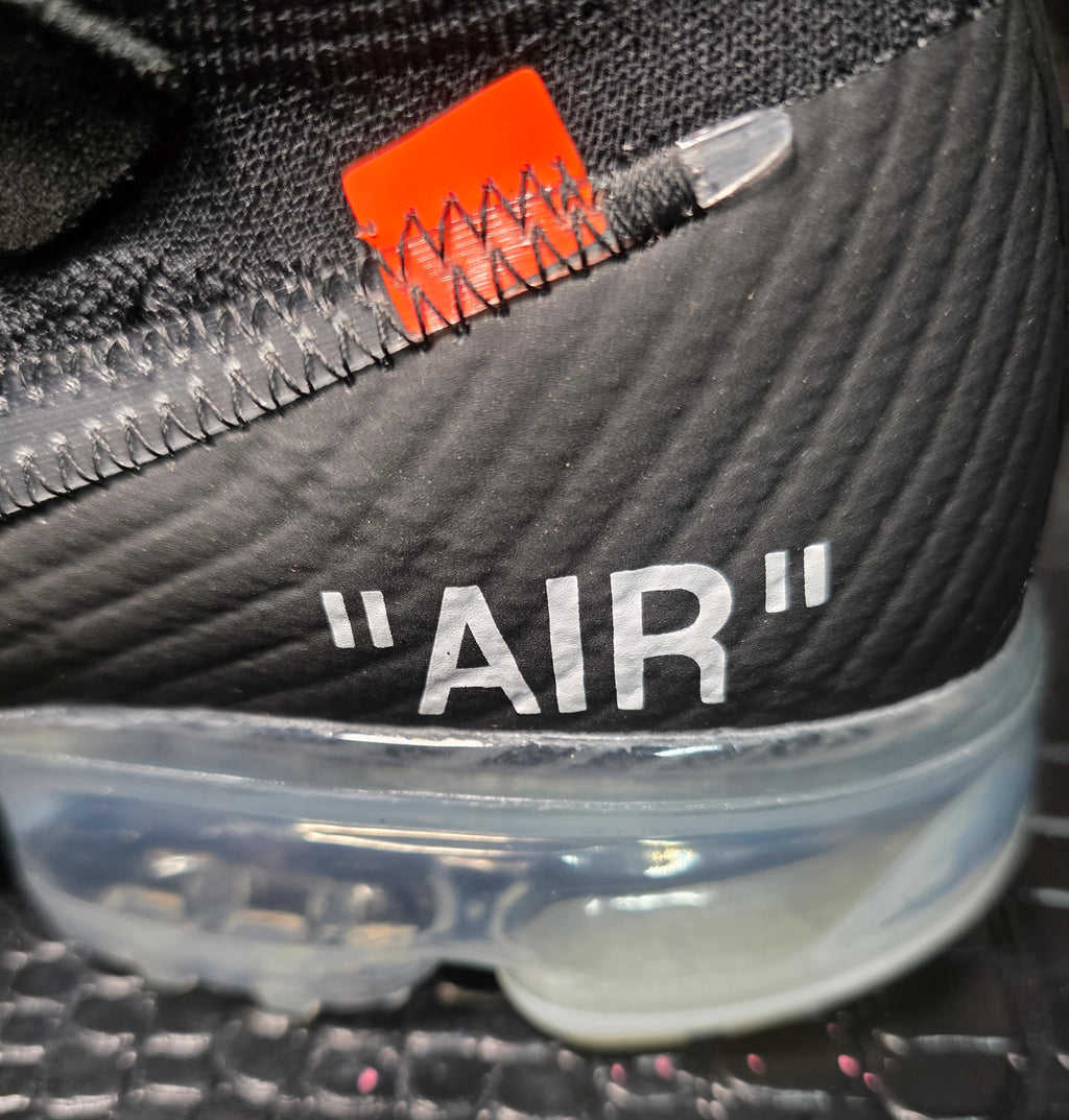 Off‑White x Nike Air VaporMax Plus — Black w/ Clear Air Units — 1:1 Spec — US 11