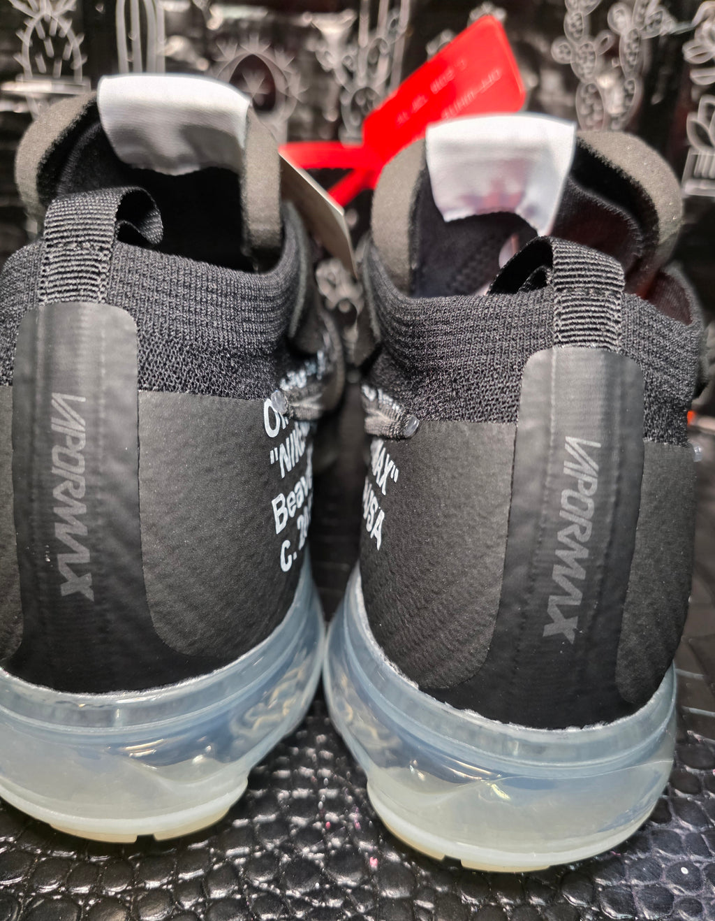 Off‑White x Nike Air VaporMax Plus — Black w/ Clear Air Units — 1:1 Spec — US 11