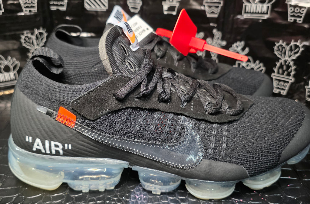 Off‑White x Nike Air VaporMax Plus — Black w/ Clear Air Units — 1:1 Spec — US 11