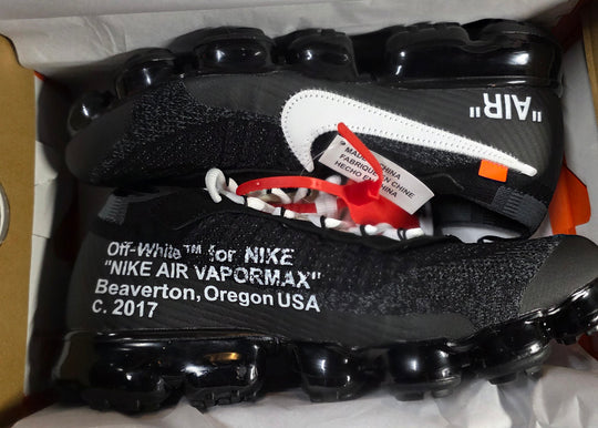 Nike - Vapor Max Plus x "Off‑White" LV Design Inspired - Black/Black US 11