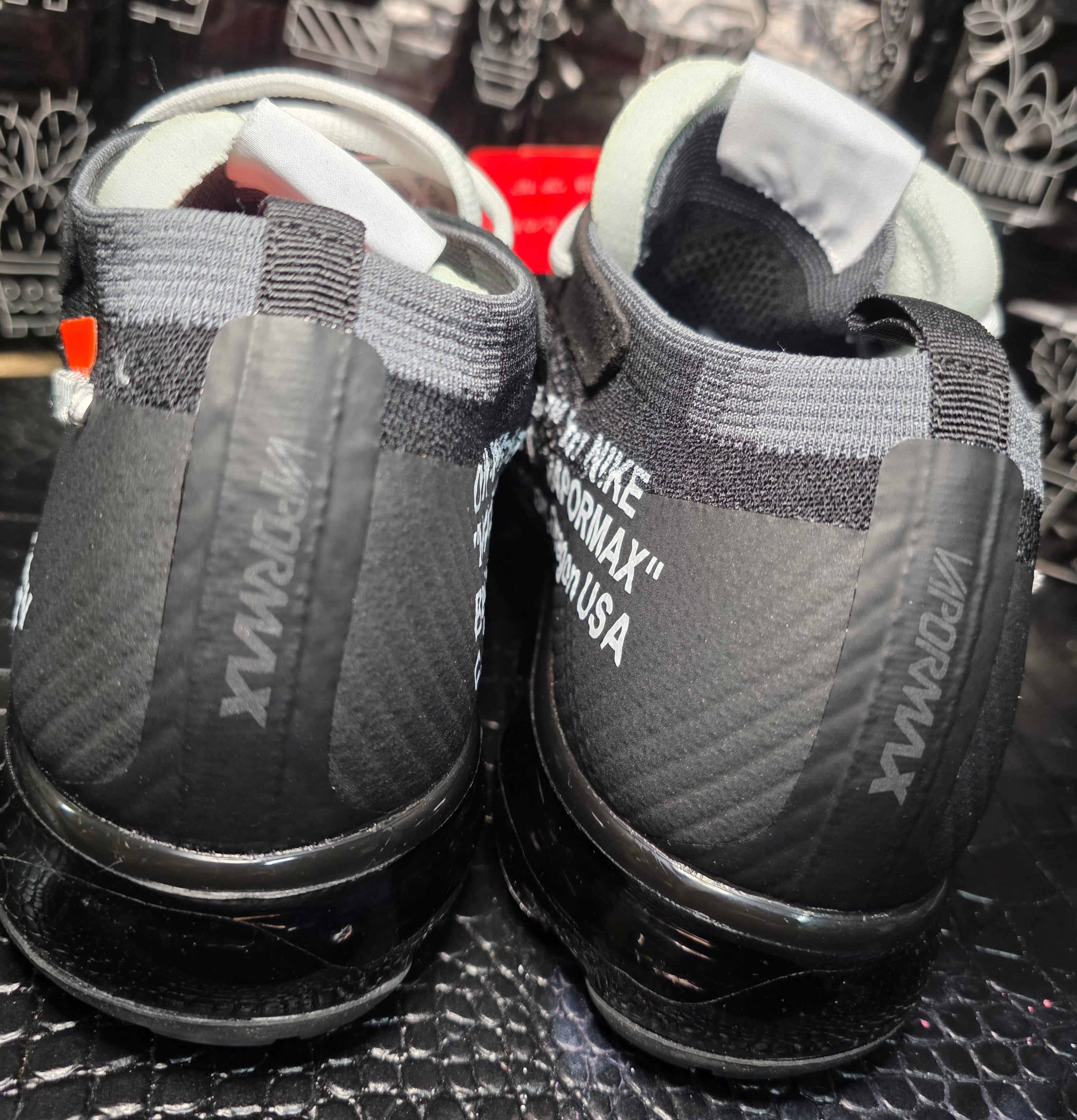 Off‑White x Nike Air VaporMax Plus — Black/Black — 1:1 Spec — US 11