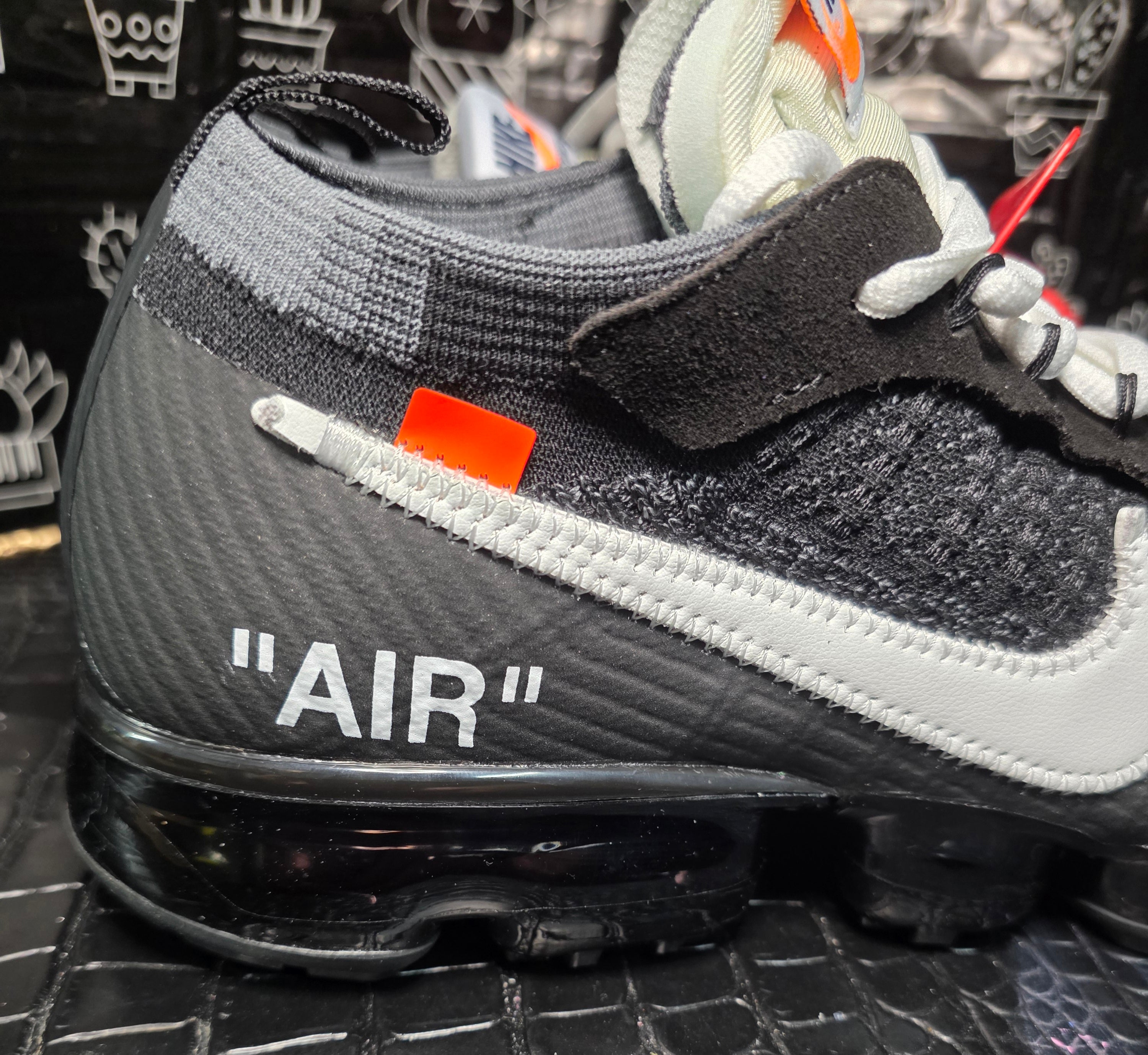 Off‑White x Nike Air VaporMax Plus — Black/Black — 1:1 Spec — US 11