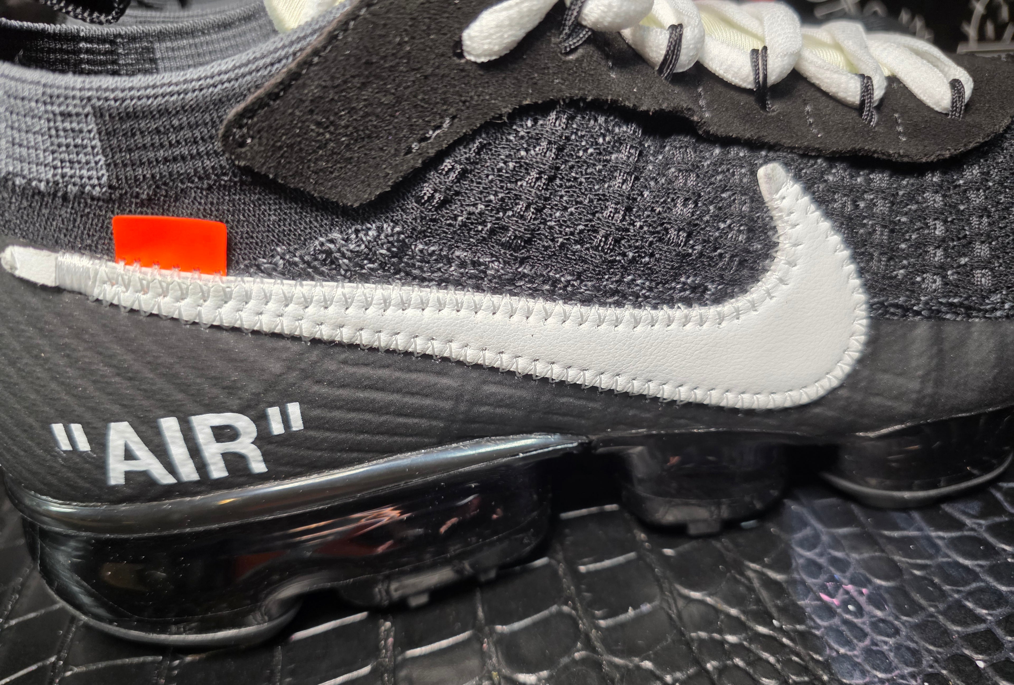 Off‑White x Nike Air VaporMax Plus — Black/Black — 1:1 Spec — US 11