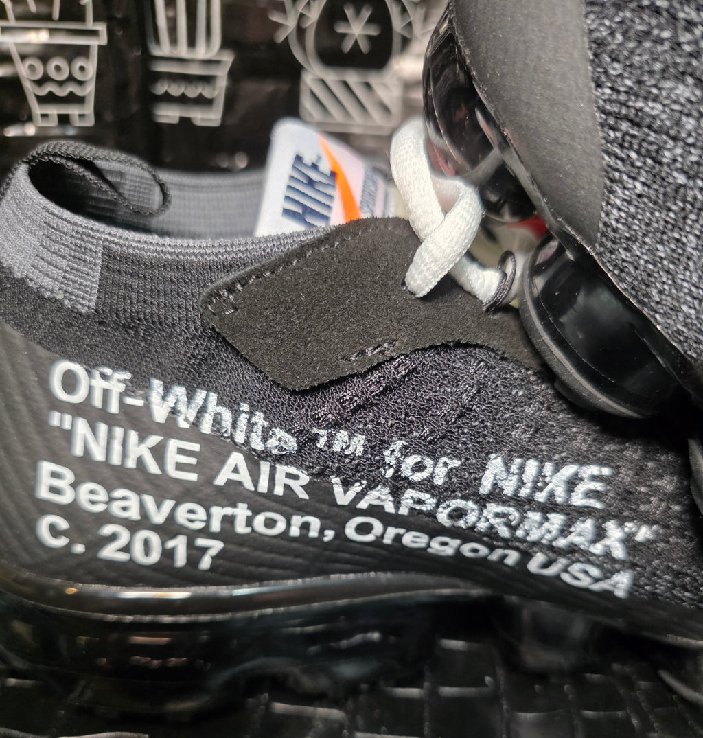 Off‑White x Nike Air VaporMax Plus — Black/Black — 1:1 Spec — US 11