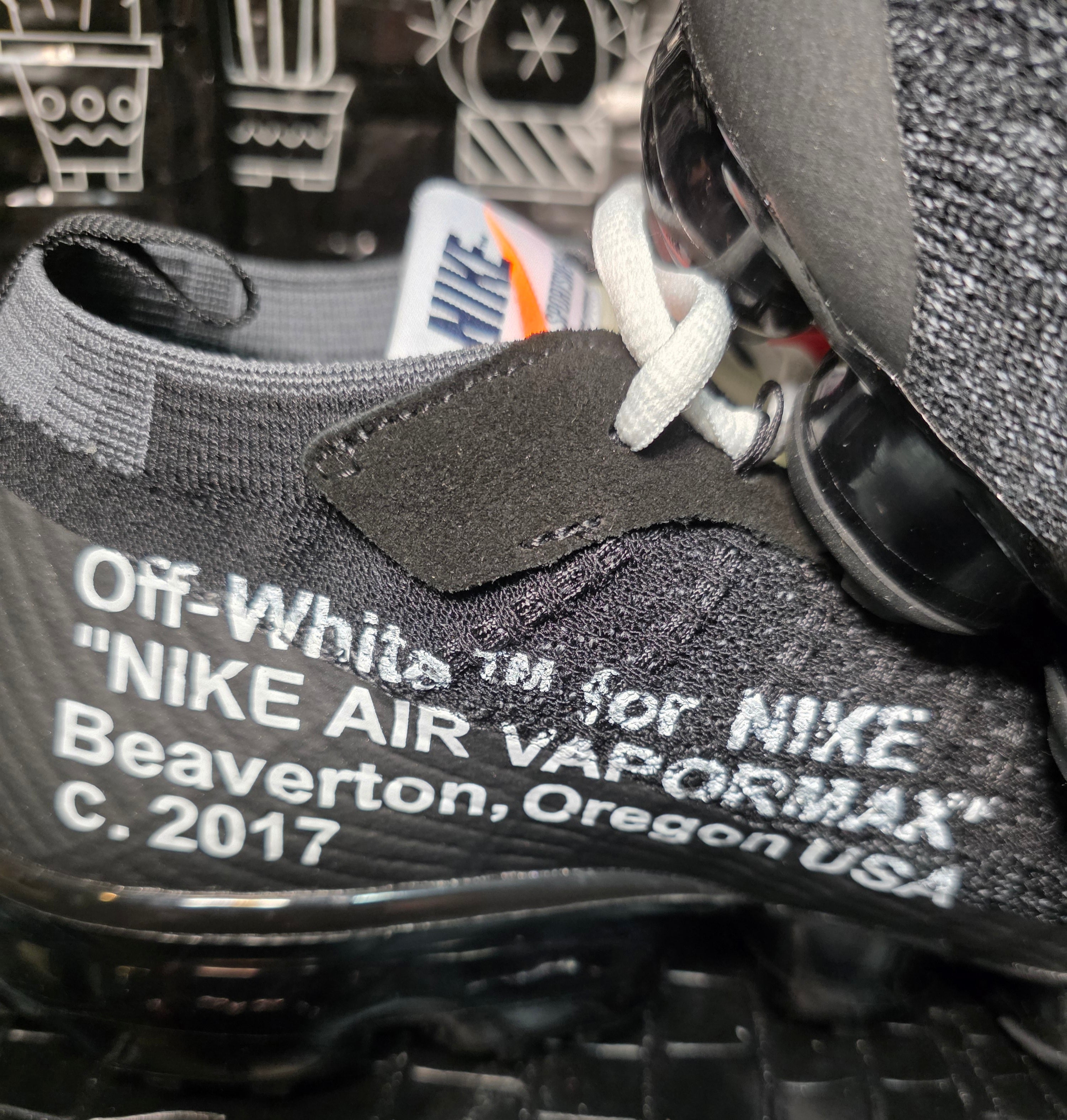 Off‑White x Nike Air VaporMax Plus — Black/Black — 1:1 Spec — US 11