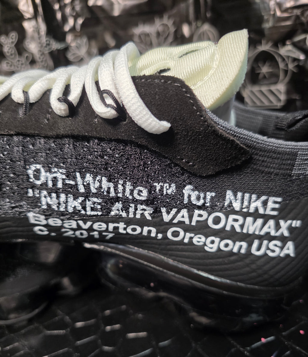 Off‑White x Nike Air VaporMax Plus — Black/Black — 1:1 Spec — US 11