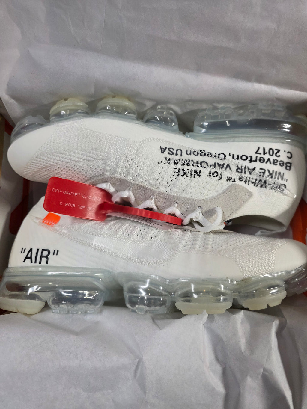 Off‑White x Nike Air VaporMax Plus — White — 1:1 Spec — US 11