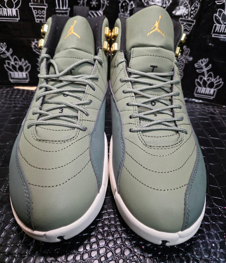 Jordan 12 “Olive” — Chris Paul Class of 2003 PE (Design‑Inspired) — US 11 — Like New