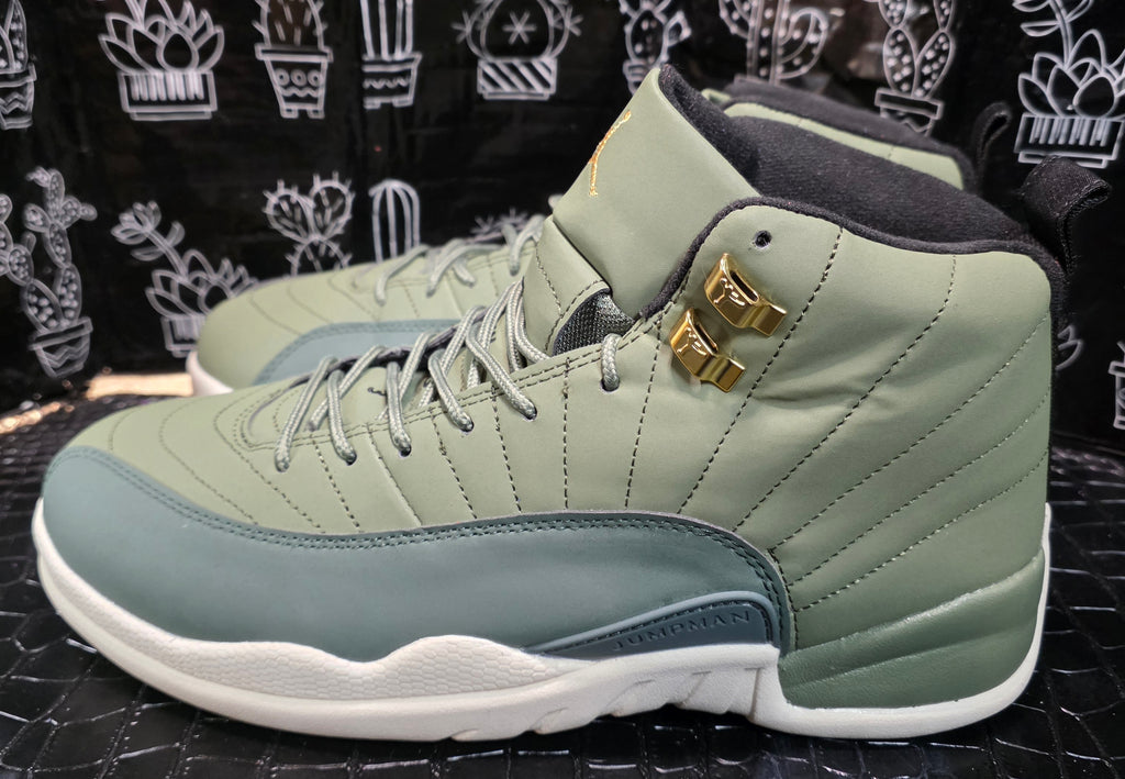 Jordan 12 “Olive” — Chris Paul Class of 2003 PE (Design‑Inspired) — US 11 — Like New
