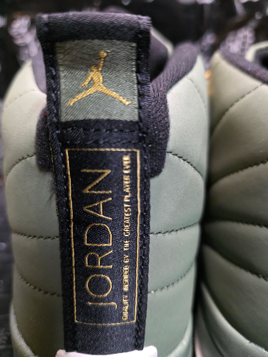 Jordan 12 “Olive” — Chris Paul Class of 2003 PE (Design‑Inspired) — US 11 — Like New