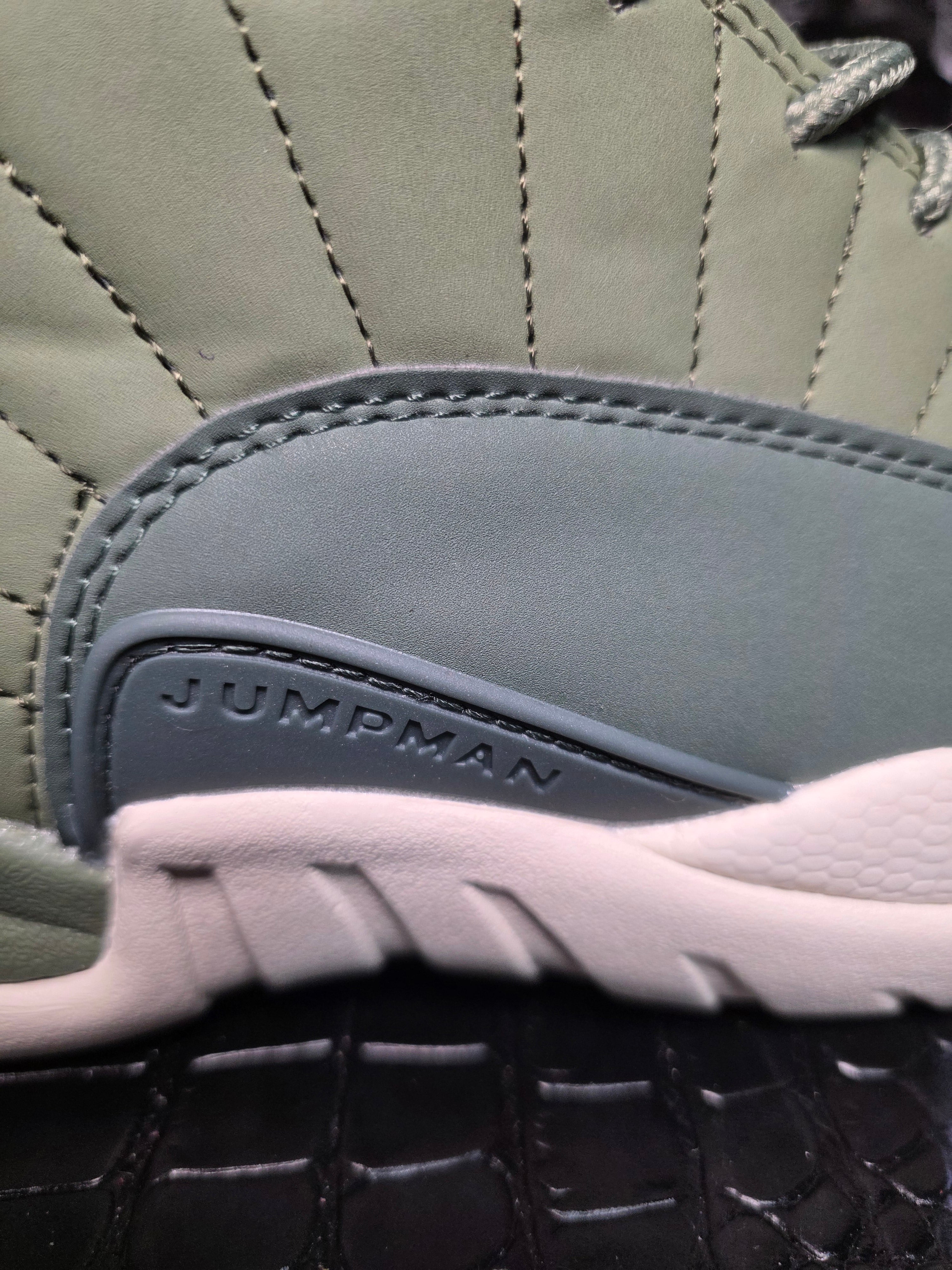 Jordan 12 “Olive” — Chris Paul Class of 2003 PE (Design‑Inspired) — US 11 — Like New