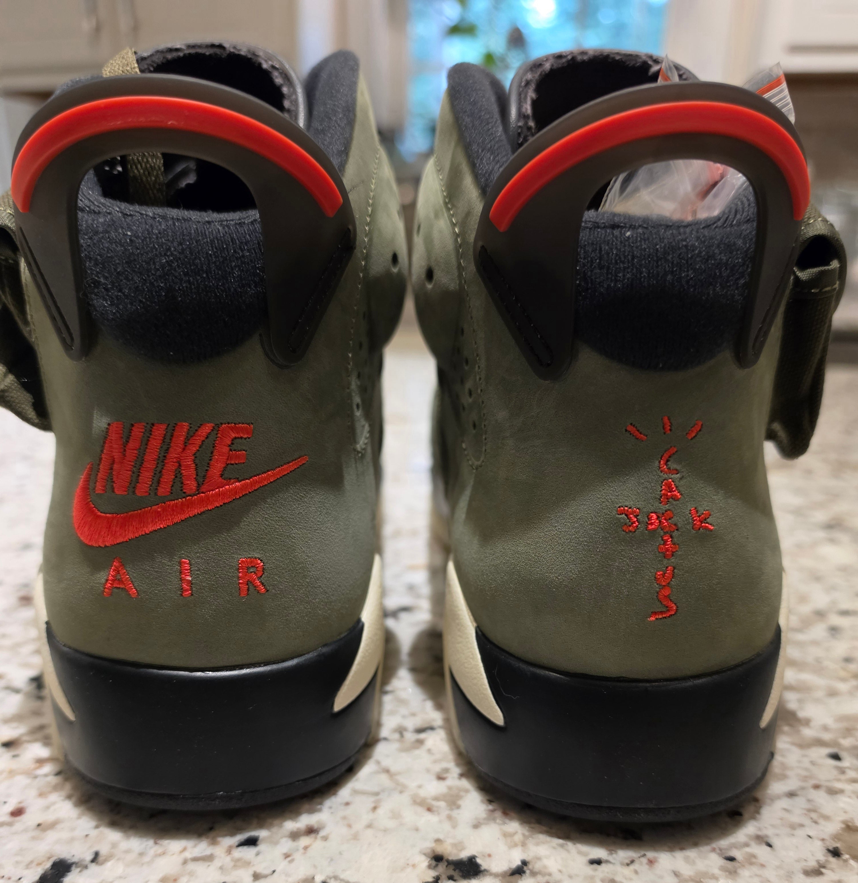 Jordan 6 - Design-Inspired "Cactus Jack Olive" Custom Tribute Build TS-JRDNS-049