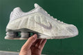 Nike Shox R4 – Design-Inspired "Triple White Floral" Custom Tribute Build SX-015