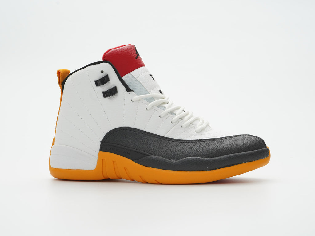 Jordan 12 Design-Inspired - "25 Years in China" "White & Orange" Custom Tribute - AJ12-25YRSCHNA-1230