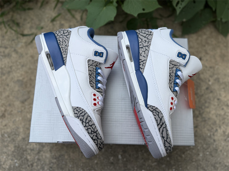 Jordan 3 Design-Inspired - "True Blue" Custom Tribute AJ3-TRUBLU-348