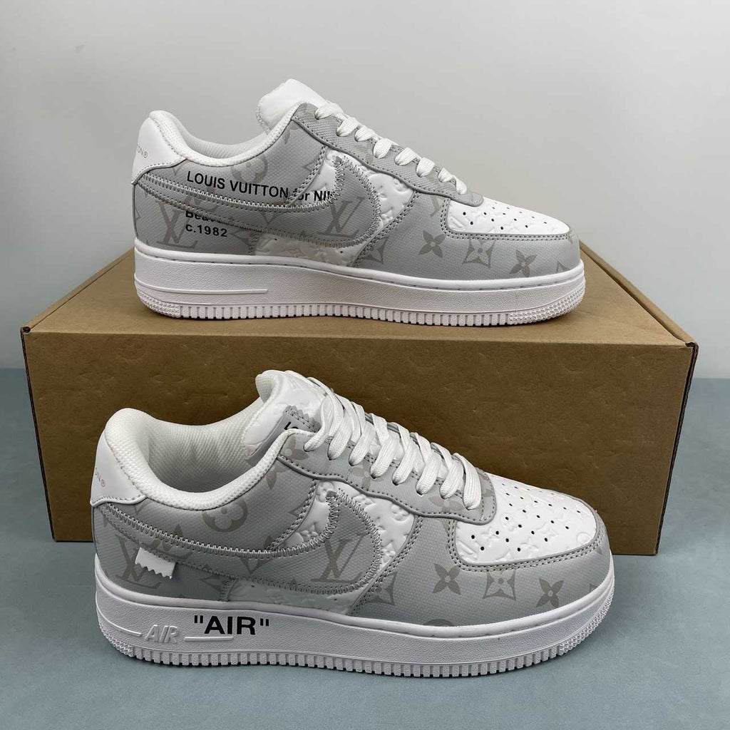 Air Force 1 Low – Design-Inspired “Virgil's: Off‑White" Pack - Grey / Yellow / White / Blue Custom Tribute Build AF1-002