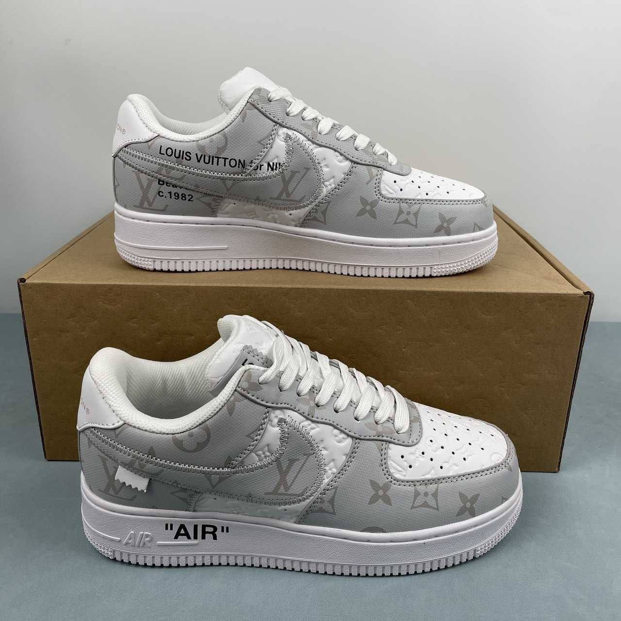 Air Force 1 Low – Design-Inspired “Virgil's: Off‑White" Pack - Grey / Yellow / White / Blue Custom Tribute Build AF1-002