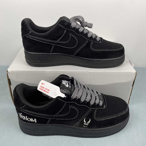 Air Force 1 – Design-Inspired "Venoms" Black Suede Fantasy Build AF1-034