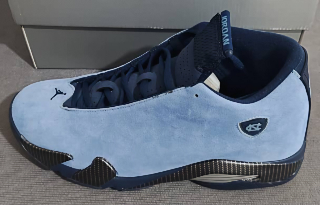 Jordan 14 - Design-Inspired “UNC-PE"  Custom Tributes — AJ14‑UNCPE‑1409