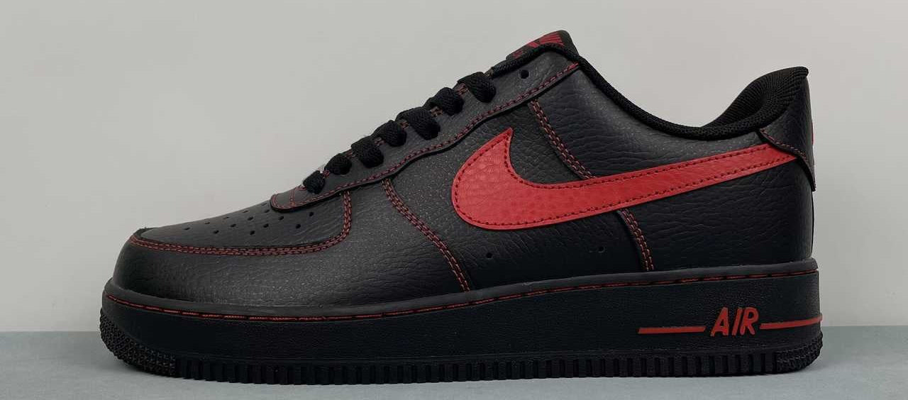 Air Force 1 – Design-Inspired "Red Stitched"  Custom Tribute Build AF1-036