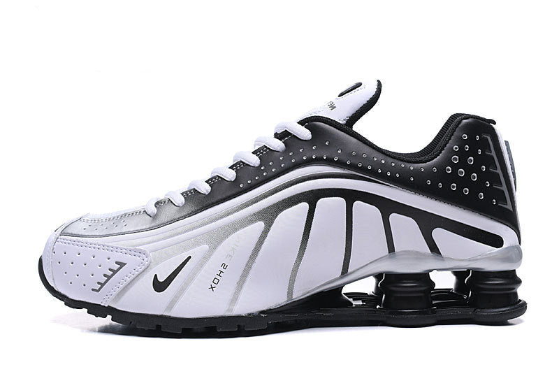 Nike Shox R4 – Design-Inspired "White Black Silver" Custom Tribute Build SX-WHTBLKSLV-003