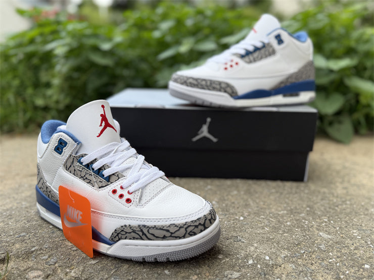 Jordan 3 Design-Inspired - "True Blue" Custom Tribute AJ3-TRUBLU-348