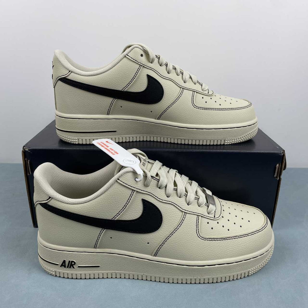Air Force 1 – Design-Inspired "Light Bone/Black Stitch" Custom Tribute Build AF1-037