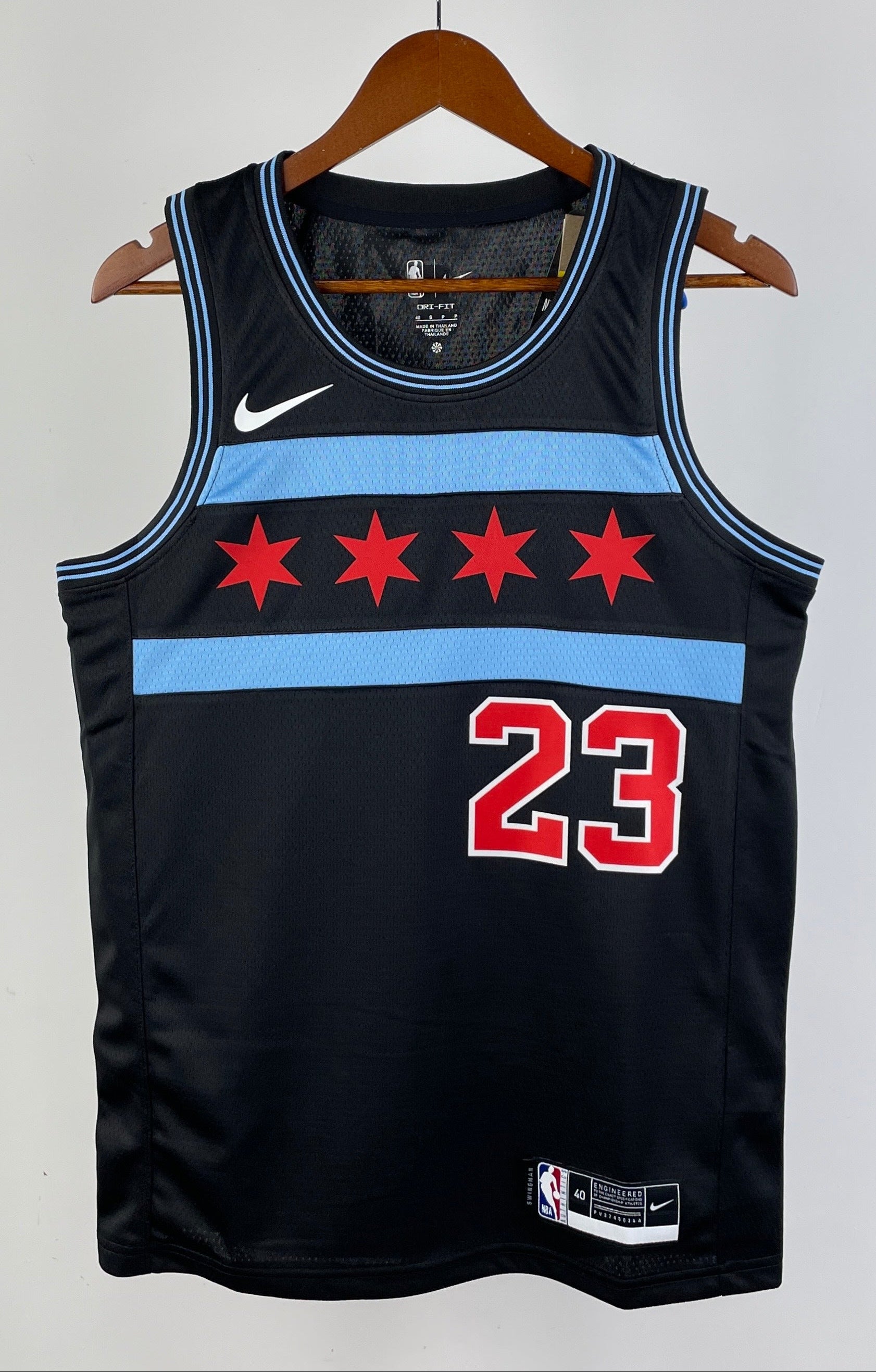 Chicago Bulls — Michael Jordan #23 City Edition Jersey (Black/Blue)