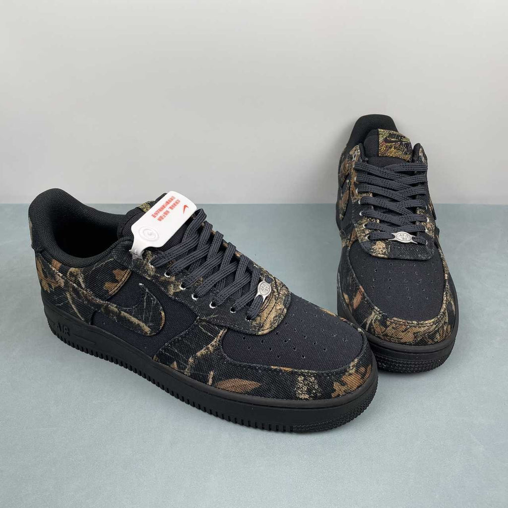 Air Force 1 - Design-Inspired "RealTree" Black - Camo Canvas Custom Tribute Build AF1-039