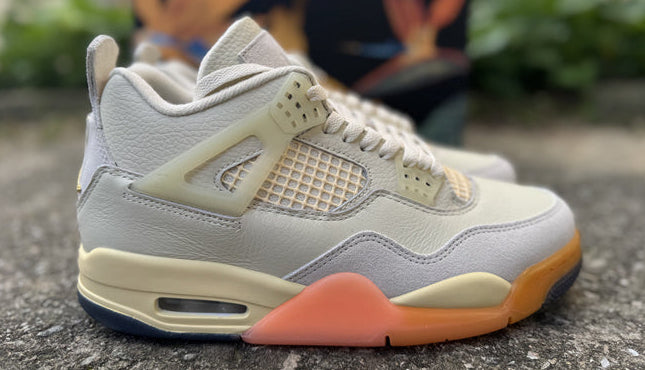 Jordan 4 Birds of Paradise Design-Inspired - heel gold Jumpman view