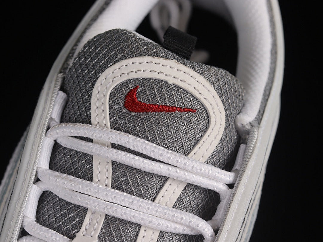 Nike Air Max 97 - Design-Inspired "White/Grey/Red" Custom Tribute AM97-WHTGRYRED-041