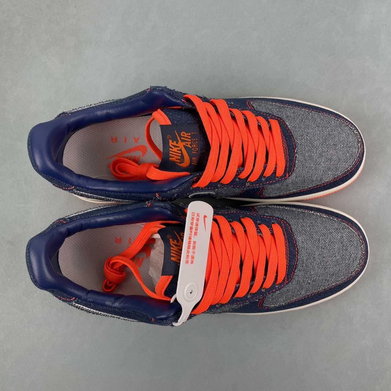 Air Force 1 – Design-Inspired "Kobe - Denims" Navy/Orange Custom Tribute Build AF1-027