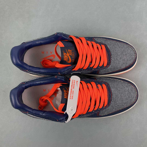 Air Force 1 – Design-Inspired "Kobe - Denims" Navy/Orange Custom Tribute Build AF1-027