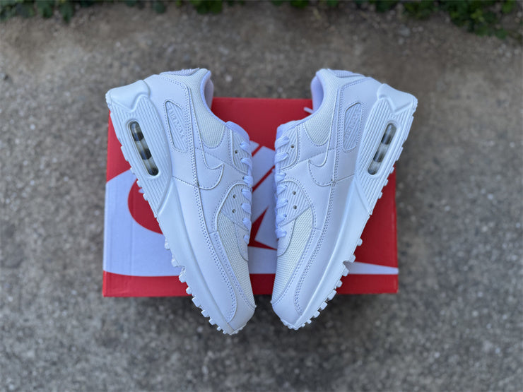 Air Max 90 Design-Inspired - "Triple White" "White" Custom Tribute - AM90-TRIWHITE-004