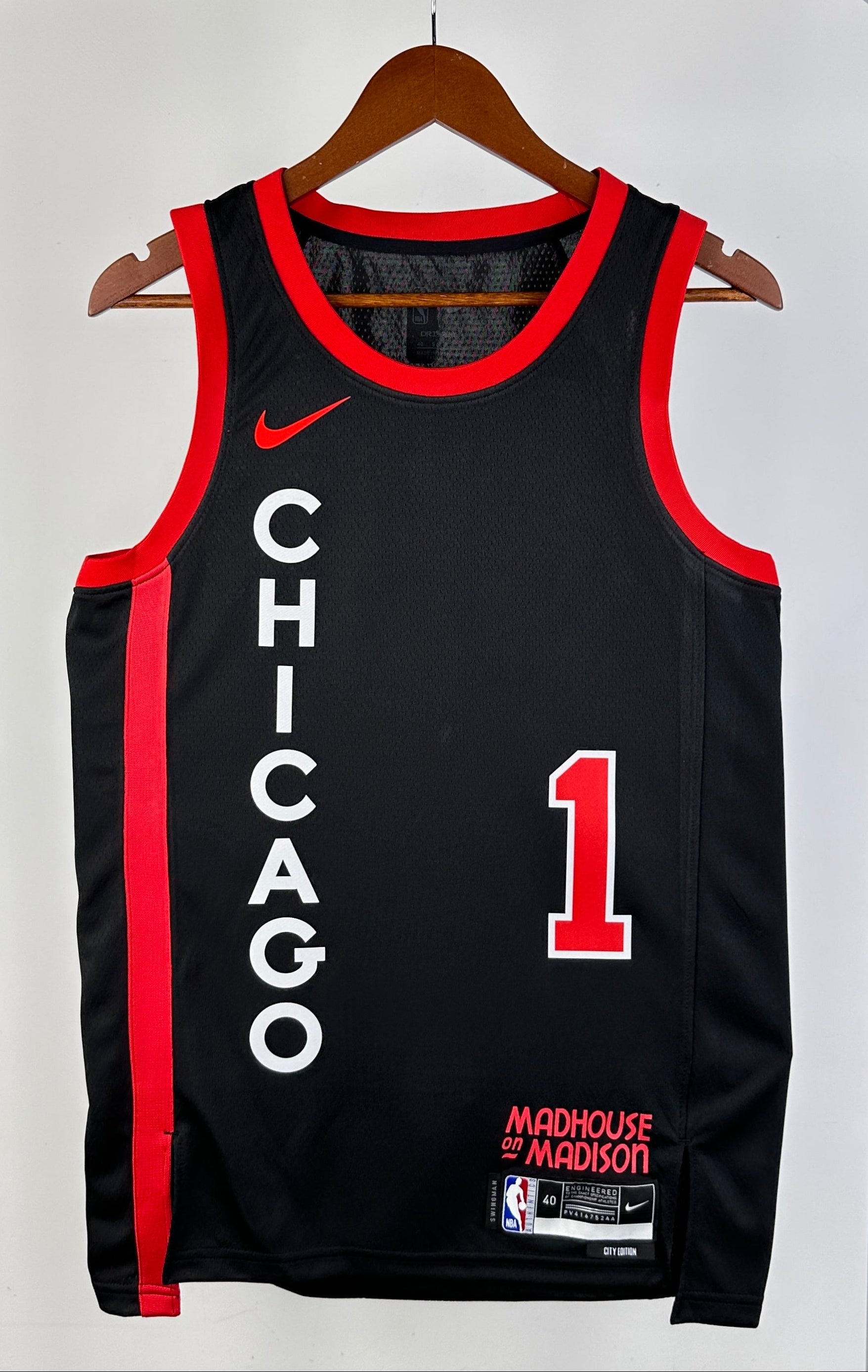 Chicago Bulls — Derrick Rose #1 City Edition Jersey (Black)