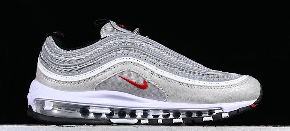 Air Max 97 – Design‑Inspired "Silver Bullet"  Custom Tributes AM97‑SLVRBLT