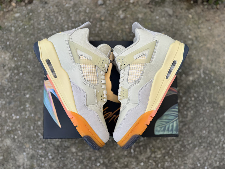 Jordan 4 Birds of Paradise Design-Inspired - tongue top view