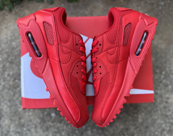 Air Max 90 Design-Inspired - "Varsity Red" "Red" Custom Tribute - AM90-VARRED-003