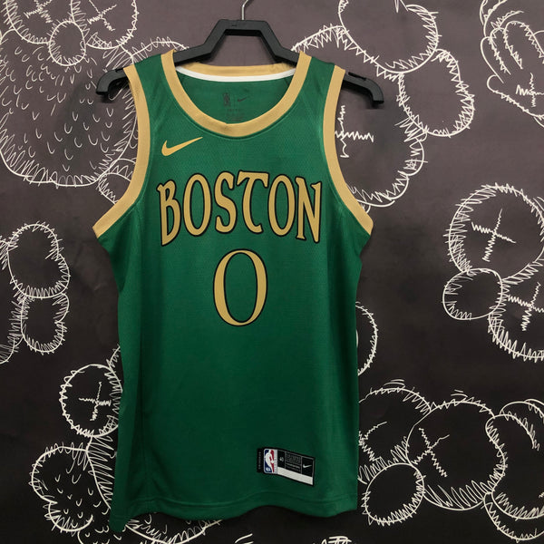 Boston Celtics — Jayson Tatum #0 Earned Edition Jersey (Green/Gold)
