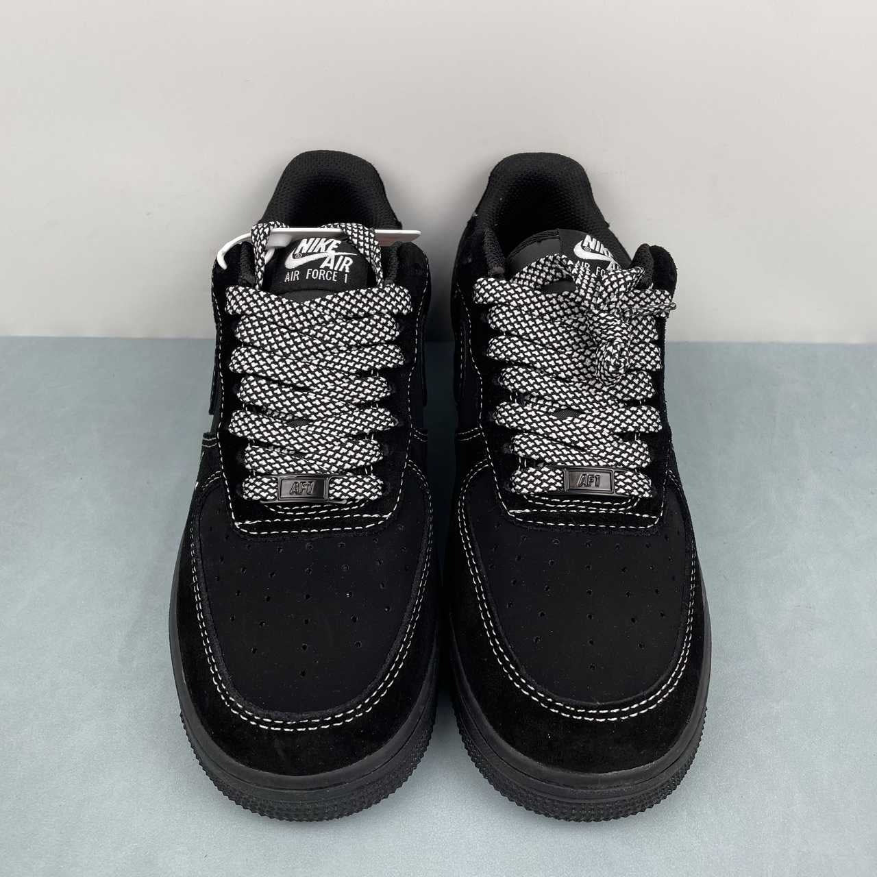 Air Force 1 – Design-Inspired "Venoms" Black Suede Fantasy Build AF1-034