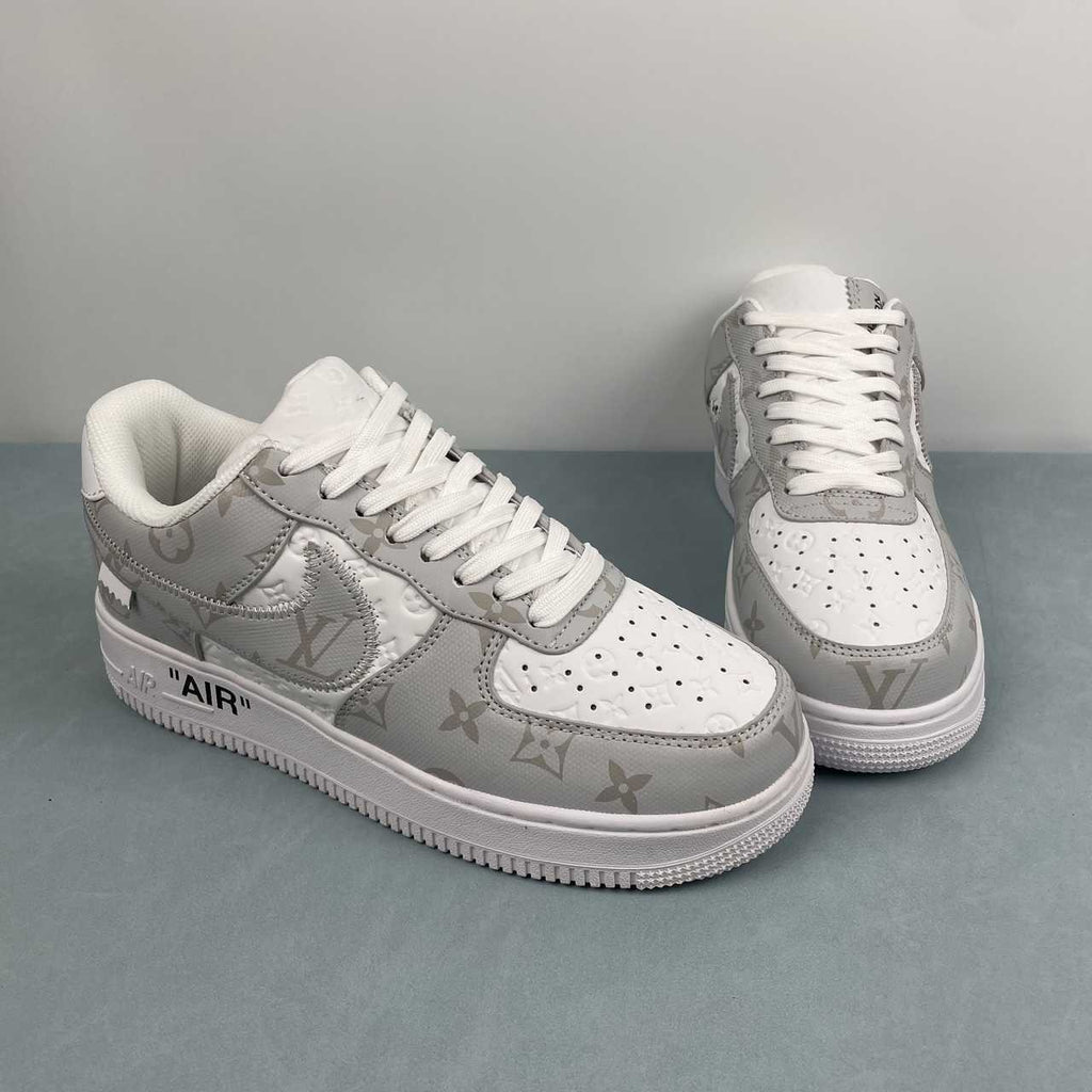 Air Force 1 Low – Design-Inspired “Virgil's: Off‑White" Pack - Grey / Yellow / White / Blue Custom Tribute Build AF1-002