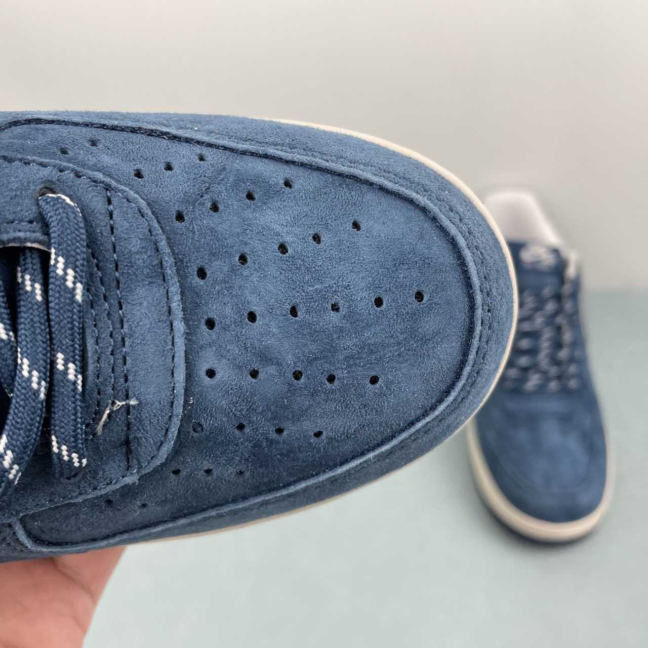 Air Force 1 – Design-Inspired "Navy Suede" Navy/Cream Custom Tribute Build AF1-031