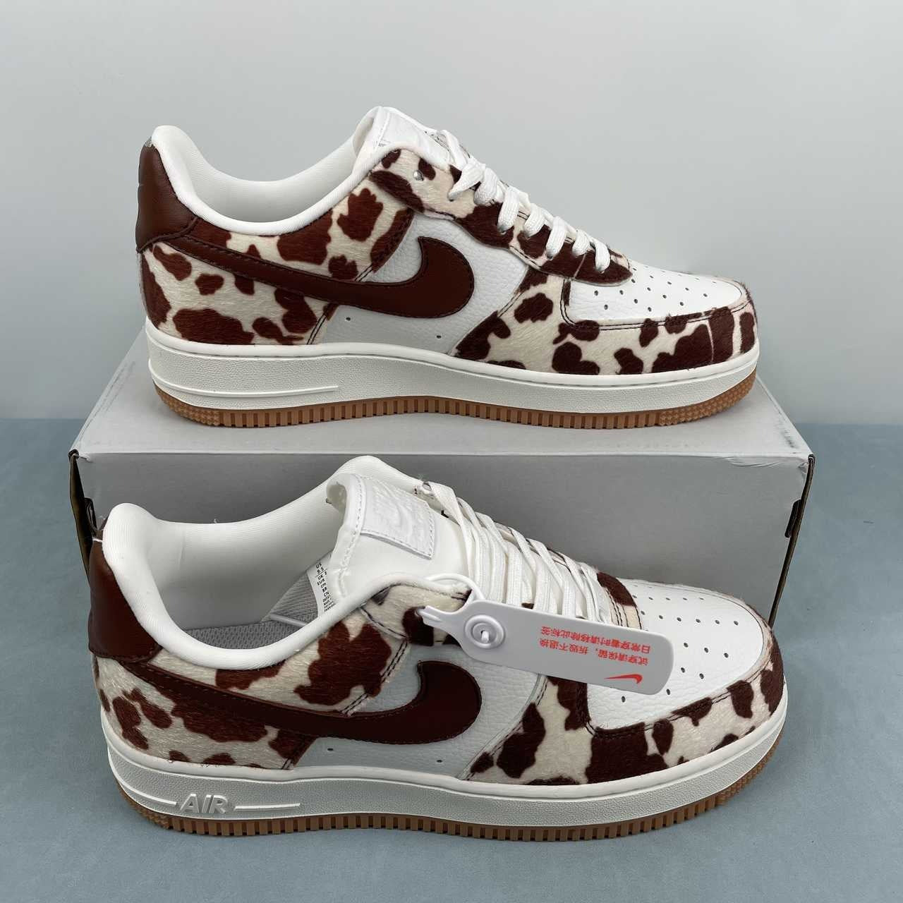 Air Force 1 – Design-Inspired "Cow Prints" Fantasy Build AF1-031 | Black/White & Brown/Cream