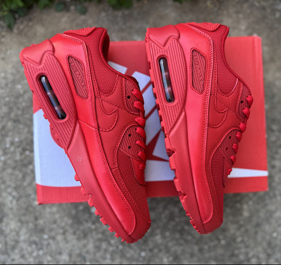 Air Max 90 Design-Inspired - "Varsity Red" "Red" Custom Tribute - AM90-VARRED-003